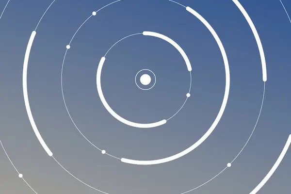 Soyut fütüristik geometrik arka plan. Dairesel çizgilerin ve nokta bağlantılarının spiral teknolojisi. Büyük veri iletimi, internet ağı, iletişim sistemi arkaplanı.