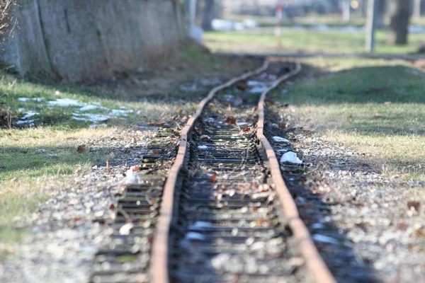 Kışın tren rayları