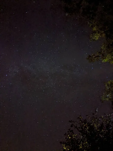 Yıldızlı ve samanyolu gece gökyüzü