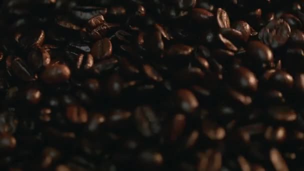 Coffee Beans Rolling Slow Motion Shot Arri Alexa Arriraw 120 — Stock Video
