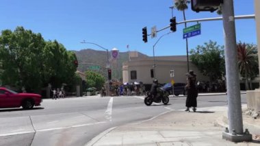 Burbank, CA, USA - 07-19-2023: WGA and SAG-AFTRA Strikers Picketing at Warner Brothers Studios Gate 4, WB Water Tower Viable on W Olive Ave, 91505.
