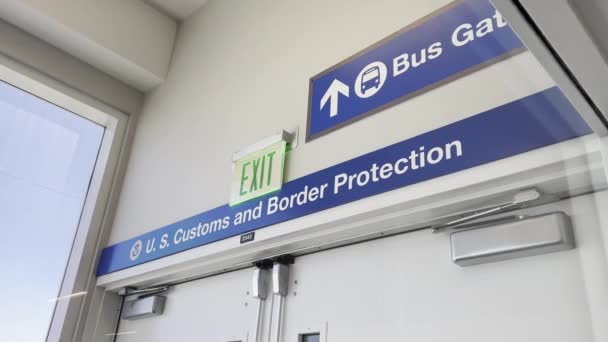 Los Angeles Californië Verenigde Staten 2023 Lax Airport Customs Border — Stockvideo