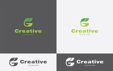 Green Creative Brand Logo tasarım vektör sanatı 