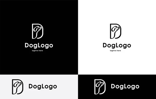 Köpek Logosu Marka Logosu Tasarım Sanatı — Stok Vektör