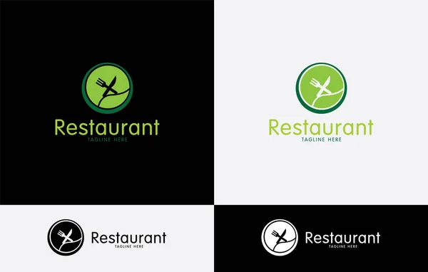 Restoran Yaratıcı Marka Logosu Tasarım Vektör Sanatı — Stok Vektör