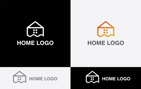 Startseite Kreative Marke Logo Design Vektor Kunst Eps — Stockvektor