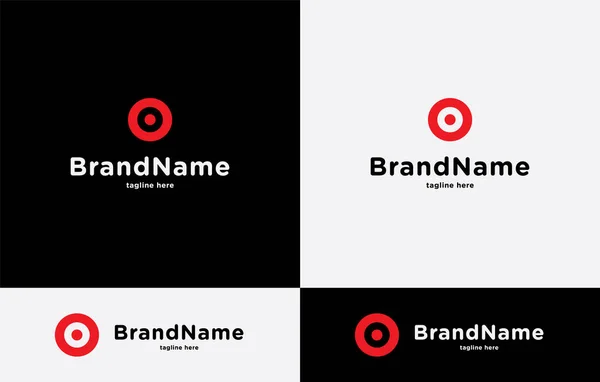Obiettivo Brand Logo Design Vettoriale Arte Eps — Vettoriale Stock