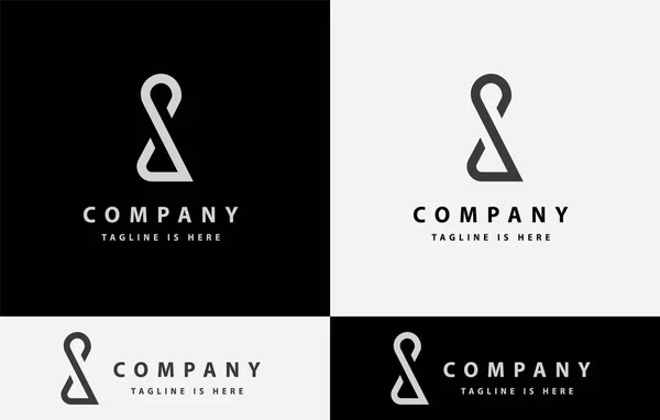 Lettera Logo Design Vettoriale Arte Eps — Vettoriale Stock