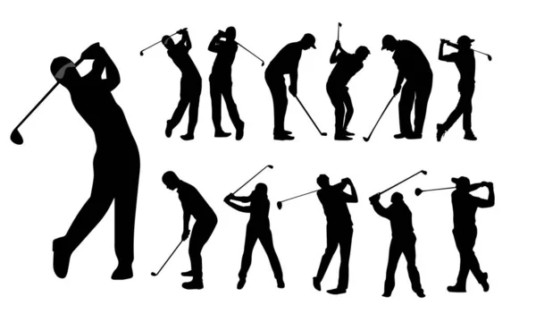 Stock vector silhouettes of people dancing Golf Player vector 