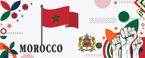 Morocco Ulusal Bayrak Tasarım Vektörü — Stok Vektör