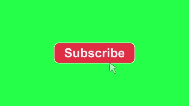 Botão Inscrição Clique Animado — Vídeo de Stock