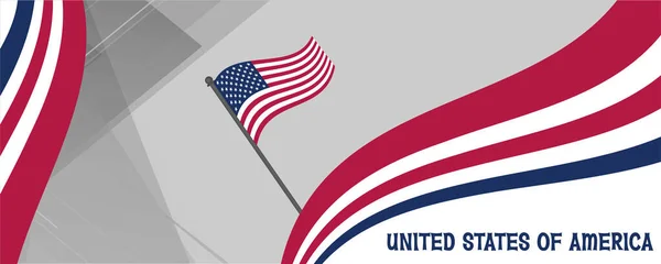 Usa Flag Vector Background — Stock Vector