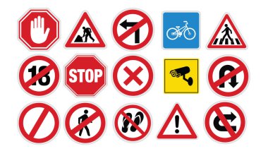Çoğu Genel Çoklu Güvenlik İşaretleri vektör dosyası