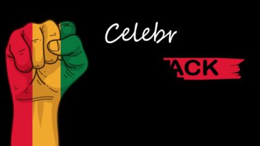 Siyah Geçmiş Ay Canlandırılmış Video 