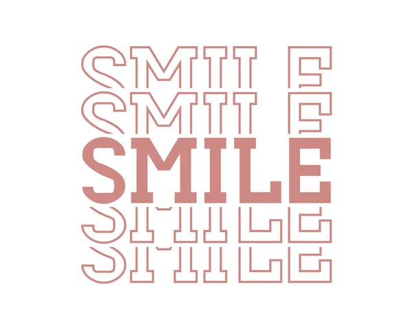 笑顔で幸せ 引用レタリング 手書きのレタリングポスターです 良い刺激だ Tシャツ プリント アパレルのタイポグラフィ — ストックベクタ