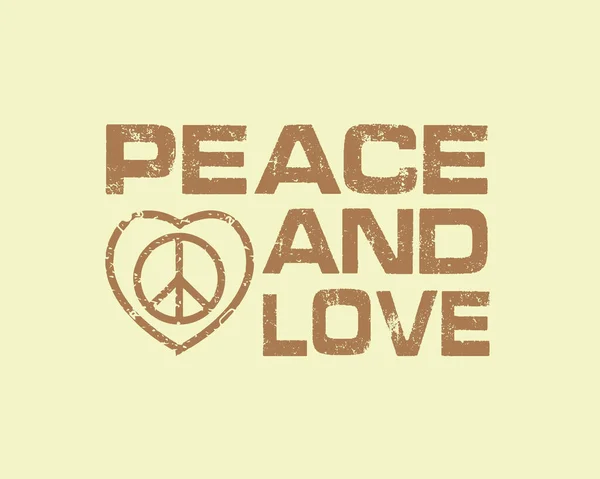 Çizimi Aşk Barış Sembolü — Stok Vektör