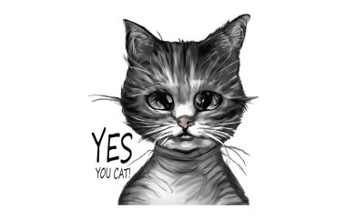 Kedi. vektör çizimi çizimi.