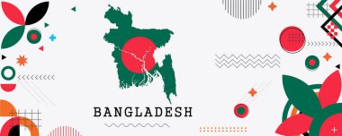 Bangladeş bayrağı beyaz arkaplanda suluboya tarzında. Bangladeş bayrağının renkli vektör çizimi.