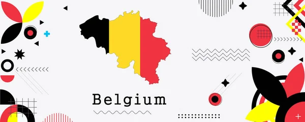 Флаг Бельгии Бельгии Бельгии Абстрактная Векторная Цветочная Иллюстрация Различных Формах — стоковый вектор