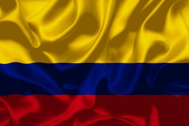 Kolombiya bayrağı ulusal bayrak tasarımı Yüksek Kaliteli arkaplan dokusu illüstrasyonu 