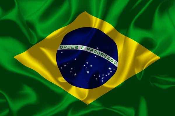 Bandeira Brasil Nacional Dia Banner Design Alta Qualidade Bandeira Fundo — Fotografia de Stock