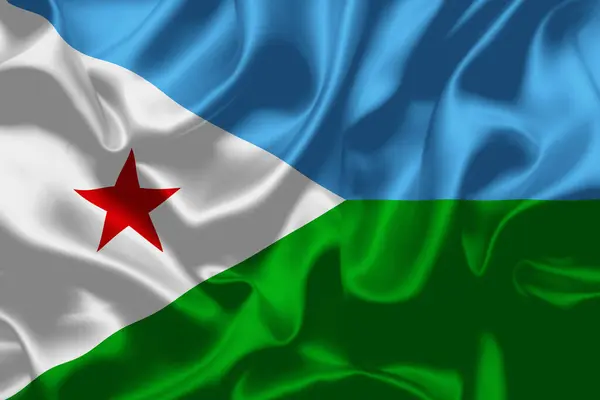 Djibouti Vlag Nationale Dag Banner Ontwerp Hoge Kwaliteit Vlag Achtergrond — Stockfoto