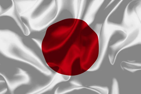 Japan Flagge Nationalfeiertag Banner Design Hochwertige Flagge Hintergrund Textur Illustration — Stockfoto