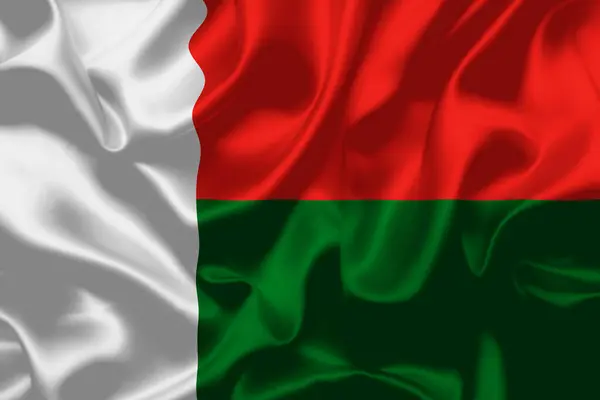 Σημαία Μαδαγασκάρη Εθνική Ημέρα Banner Σχεδιασμό Υψηλής Ποιότητας Σημαία Φόντο — Φωτογραφία Αρχείου