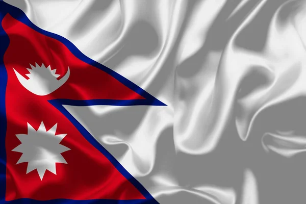 Flaga Nepal Narodowy Dzień Banner Design Wysokiej Jakości Flaga Tło — Zdjęcie stockowe