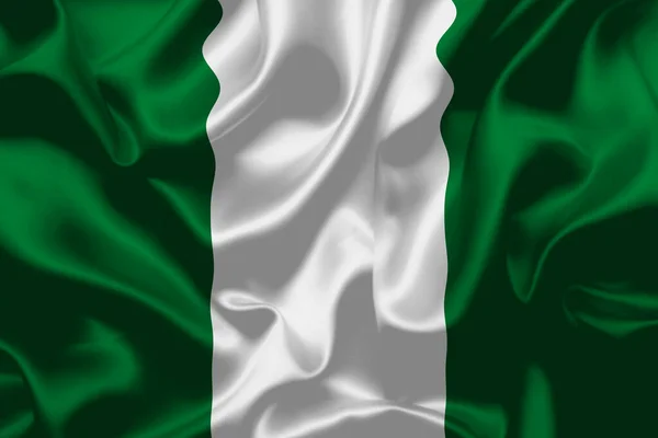 Nigéria Bandeira Nacional Dia Banner Design Alta Qualidade Bandeira Fundo — Fotografia de Stock