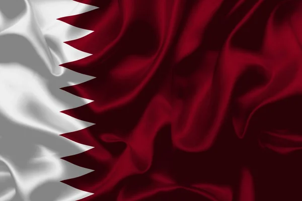 Прапор Катару Національний День Банер Дизайн Високоякісний Прапор Фонова Текстура — стокове фото