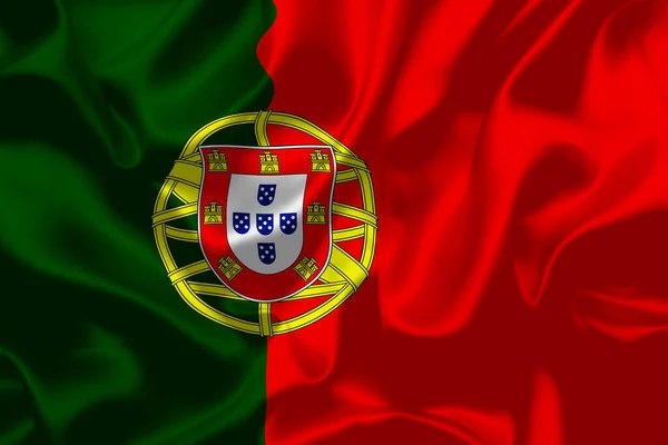 Portekiz Bayrağı Ulusal Bayrak Tasarımı Yüksek Kaliteli Bayrak Arkaplan Resmi — Stok fotoğraf
