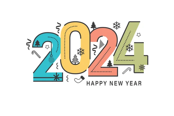 Happy New Year 2024 Background — Stock Vector