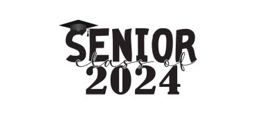 Son sınıf 2024 Vektör, Mezuniyet Tasarımı