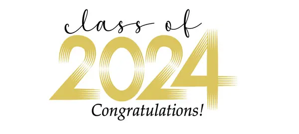 Class 2024 Graduation Quote — Vettoriale Stock