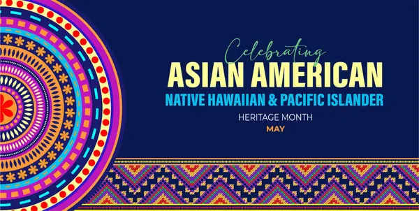 Asiatisk Amerikansk Pacific Islander Heritage Månad Vektor Banner — Stock vektor