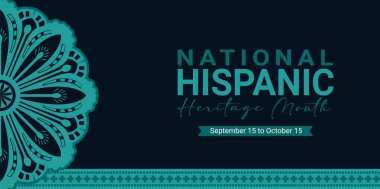 Hispanic heritage month. Vector web banner, poster, card for social media post clipart