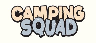 Kamp ekibi vektör illüstrasyonu 