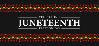 Juneteenth Freedom Day. African American Independence Day Juneteenth holiday banner