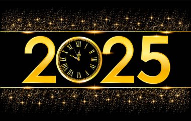 Dilek Sancak Vektörü illüstrasyonuyla Mutlu Yıllar 2025