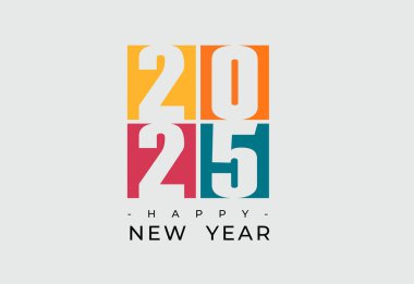 Mutlu yıllar 2025 Modern arkaplan illüstrasyonu