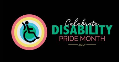 Özürlü Gurur Ayı her yıl Temmuz ayında arka plan, pankart, poster için izleniyor