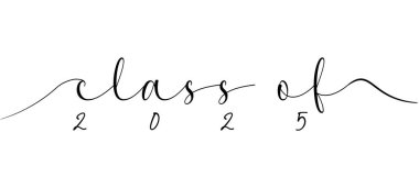 2025 Mezuniyet Sınıfı Beyaz arka planda 2025 Mezuniyet Geçmişi Klasik tipografi süblimleşmesi