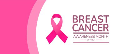 Meme Kanseri Farkındalığı Ay vektör tebrik kartları, afişler, posterler, moda tasarımı kapsıyor 