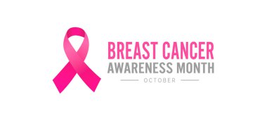 Meme Kanseri Farkındalığı Ay vektör tebrik kartları, afişler, posterler, moda tasarımı kapsıyor 