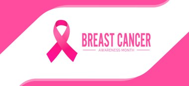 Meme Kanseri Farkındalığı Ay vektör tebrik kartları, afişler, posterler, moda tasarımı kapsıyor 