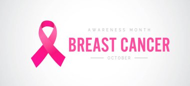 Meme Kanseri Farkındalığı Ay vektör tebrik kartları, afişler, posterler, moda tasarımı kapsıyor 