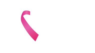 Meme kanseri Farkındalığı Ay pembe kurdeleler yüksek kaliteli video animasyonları