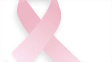 Meme kanseri Farkındalığı Ay pembe kurdeleler yüksek kaliteli video animasyonları