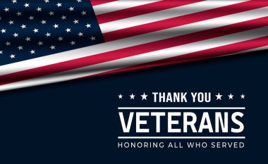 Gaziler Günü Arkaplan Tasarımı 'na hizmet eden herkesi onurlandırıyor. Banner, Poster, Tebrik Kartı. Vektör İllüstrasyonu